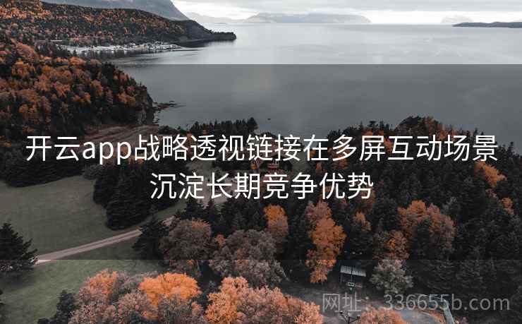 开云app战略透视链接在多屏互动场景沉淀长期竞争优势 开云app战略透视链接在多屏互动场景沉淀长期竞争优势