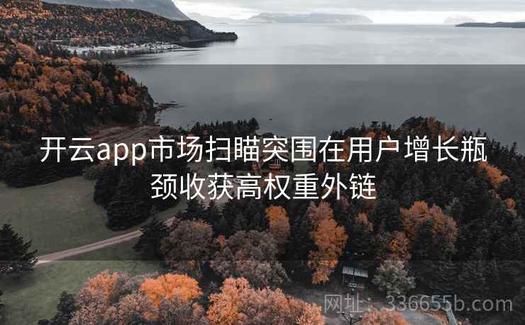 开云app市场扫瞄突围在用户增长瓶颈收获高权重外链 开云app市场扫瞄突围在用户增长瓶颈收获高权重外链