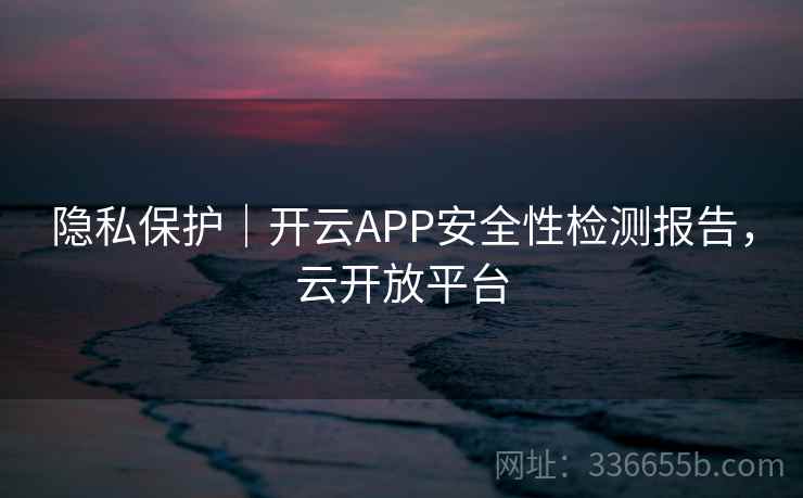 隐私保护|开云APP安全性检测报告,云开放平台 隐私保护|开云APP安全性检测报告,云开放平台