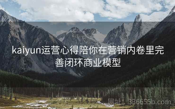 kaiyun运营心得陪你在营销内卷里完善闭环商业模型